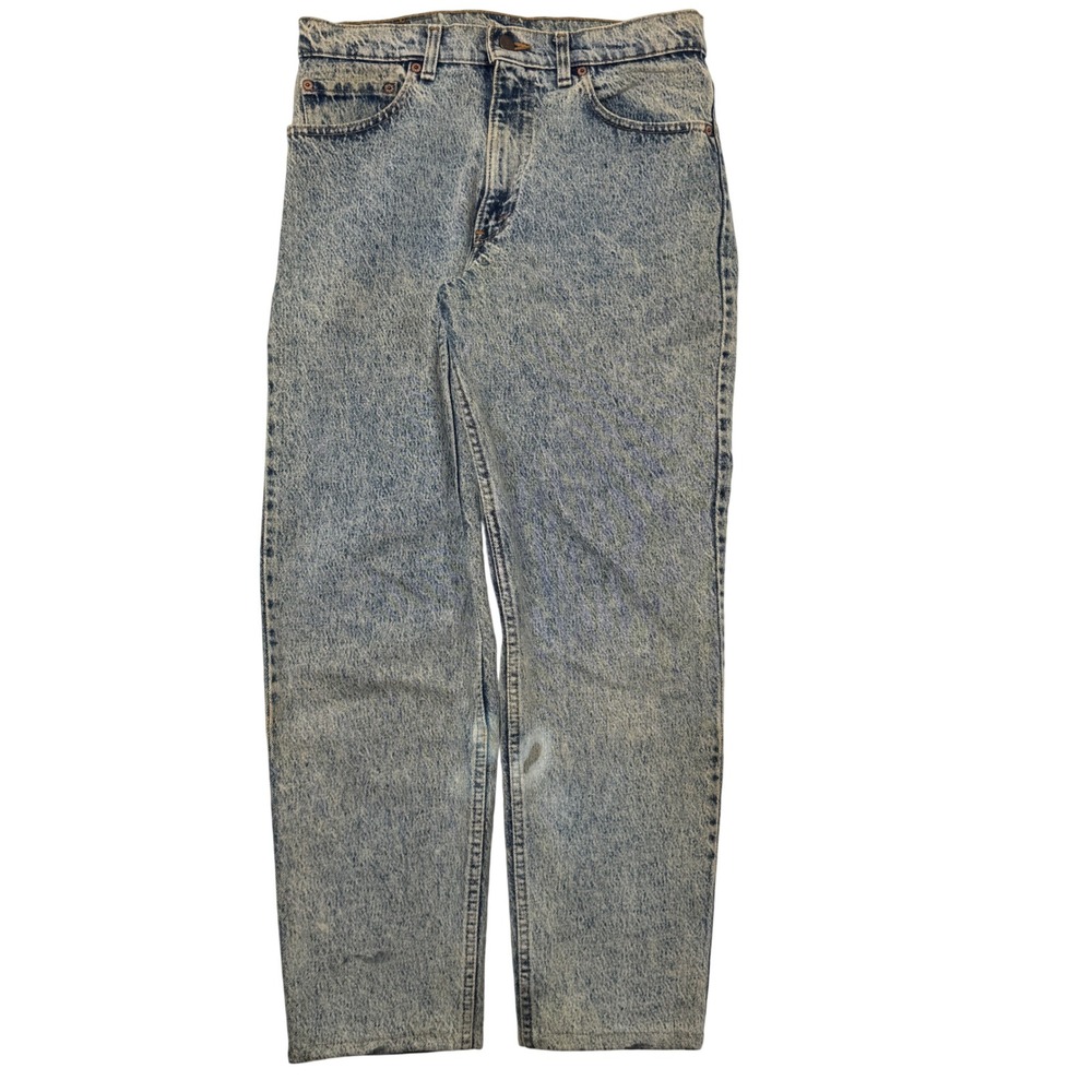 Vintage Levi's 550 USA 90s Jeans 33x30 (33x28) Blue Acid Wash